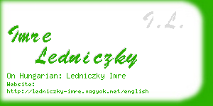 imre ledniczky business card